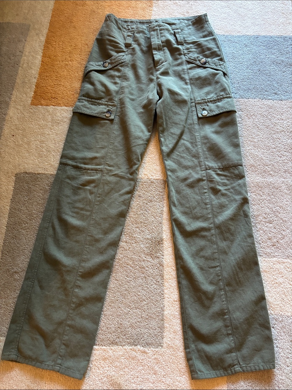 ba&sh cotton linen cargo pants